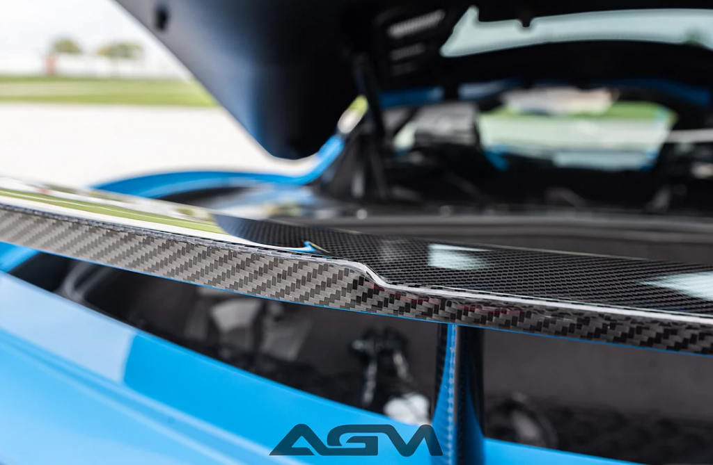 AGM C8 CORVETTE Visible Carbon Fiber High Wing Spoiler — American