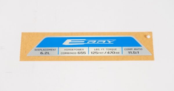 C8 Corvette Eray Genuine Engine Spec Plaque - Image 5